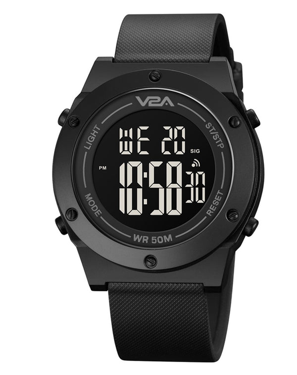 V2A Black Digital Watch for Men and Boys Sports Watch with Dual Time 5 ATM Waterproof Latest Men’s Watch | Gifts for Men | Gift for Brother | Gift for Husband | Birthday Gifts