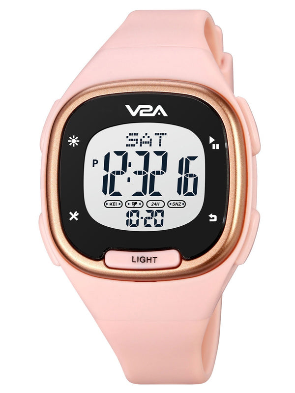 V2A Girls Women Watch Countdown and Stopwatch Digital Sports Watch 5 ATM Water Resistant Sports Watch for Teenagers Girls Ladies Womens