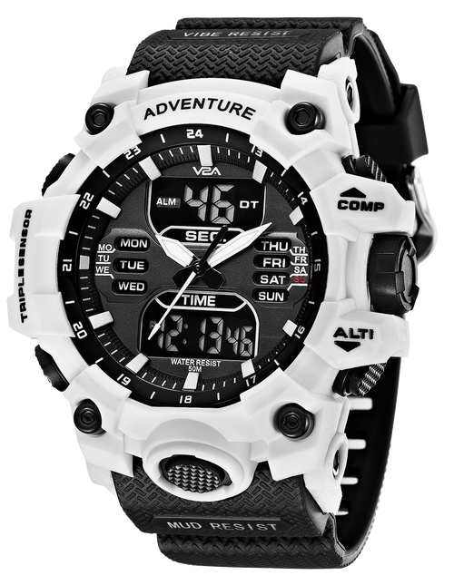 Mens white digital watch sales