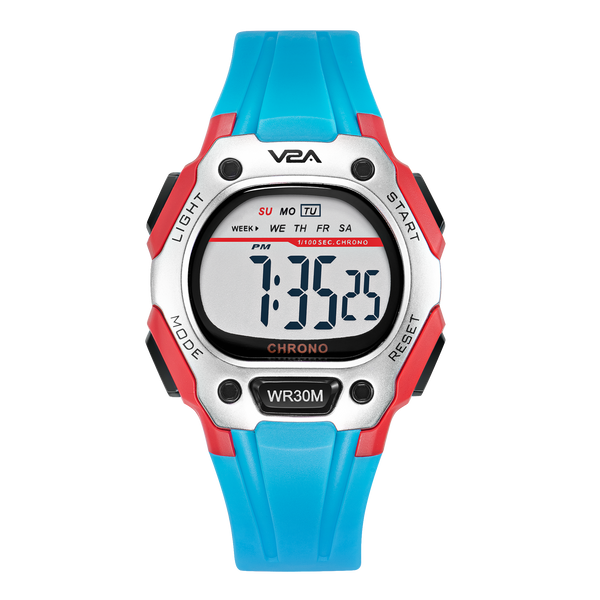 V2A Digital Water Resistant Kids Blue and Orange Sports Watch for Boys | Watch for Kids Boys | Kids Watches for Boys | Watches for Kids boy