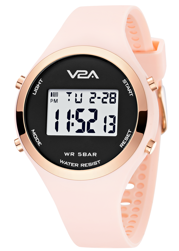 V2A Analog Digital Waterproof Fashion Sports Watch with Backlight Alarm Stopwatch for Women and Girls