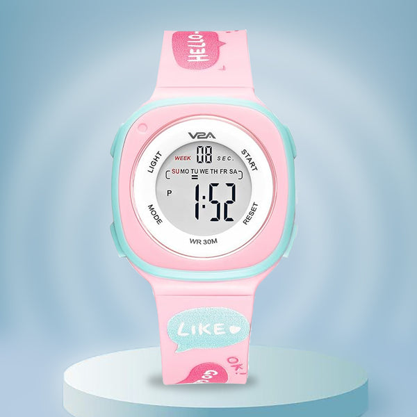 V2A Digital Watch for Girls – Kids Between 4 to 14 Years of Age Multi-Functional 30 M Waterproof Digital Sports Watches for Girls | Digital Watch for Girls age 4 5 6 7 8 9