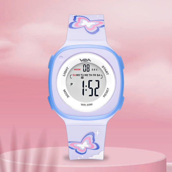 V2A Digital Watch for Girls – Kids Between 4 to 14 Years of Age Multi-Functional 30 M Waterproof Digital Sports Watches for Girls | Digital Watch for Girls age 4 5 6 7 8 9