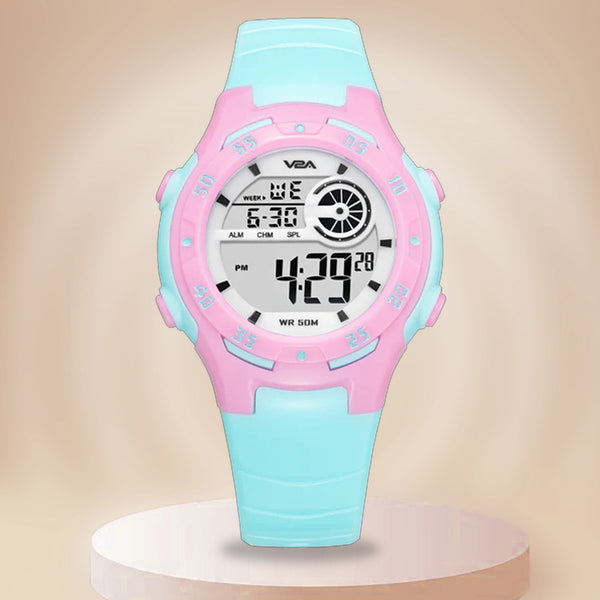 V2A Digital 5ATM Waterproof Kids Sports Watch for Girls
