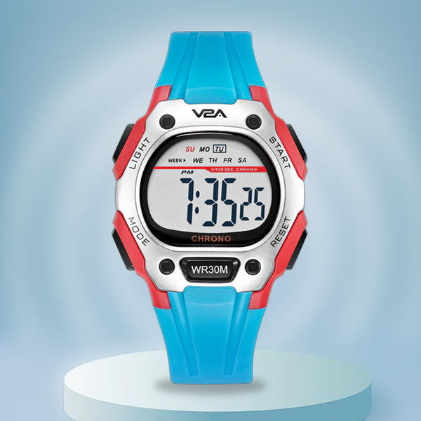 V2A Digital Water Resistant Kids Blue and Orange Sports Watch for Boys | Watch for Kids Boys | Kids Watches for Boys | Watches for Kids boy