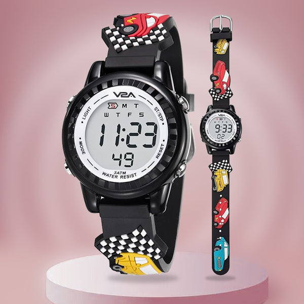 3D Cars Digital Watch Boys & Girls (3-10Y)