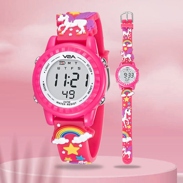 3D Unicorn Kids Digital Watch (3–10 years)