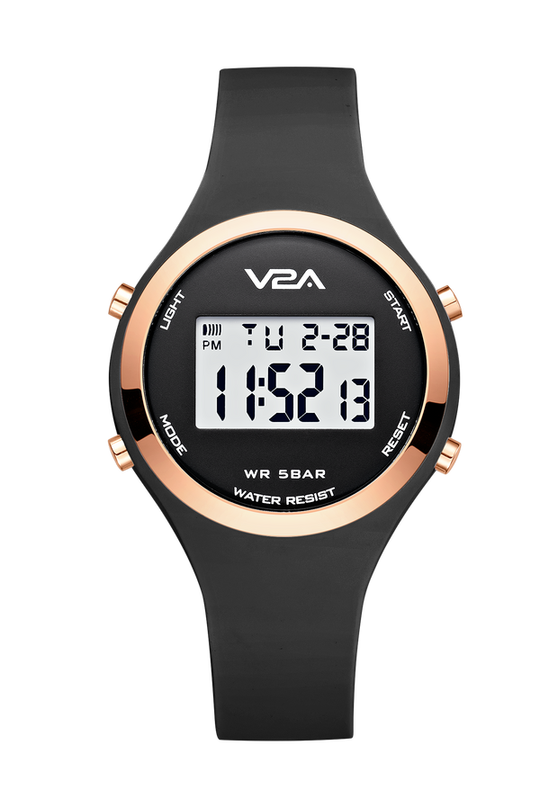 V2A Analog Digital Waterproof Fashion Sports Watch with Backlight Alarm Stopwatch for Women and Girls