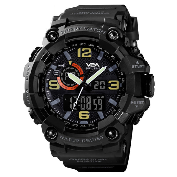 V2A Cammando Midnight Black Analog Digital Sport Watches for Men's and Boys