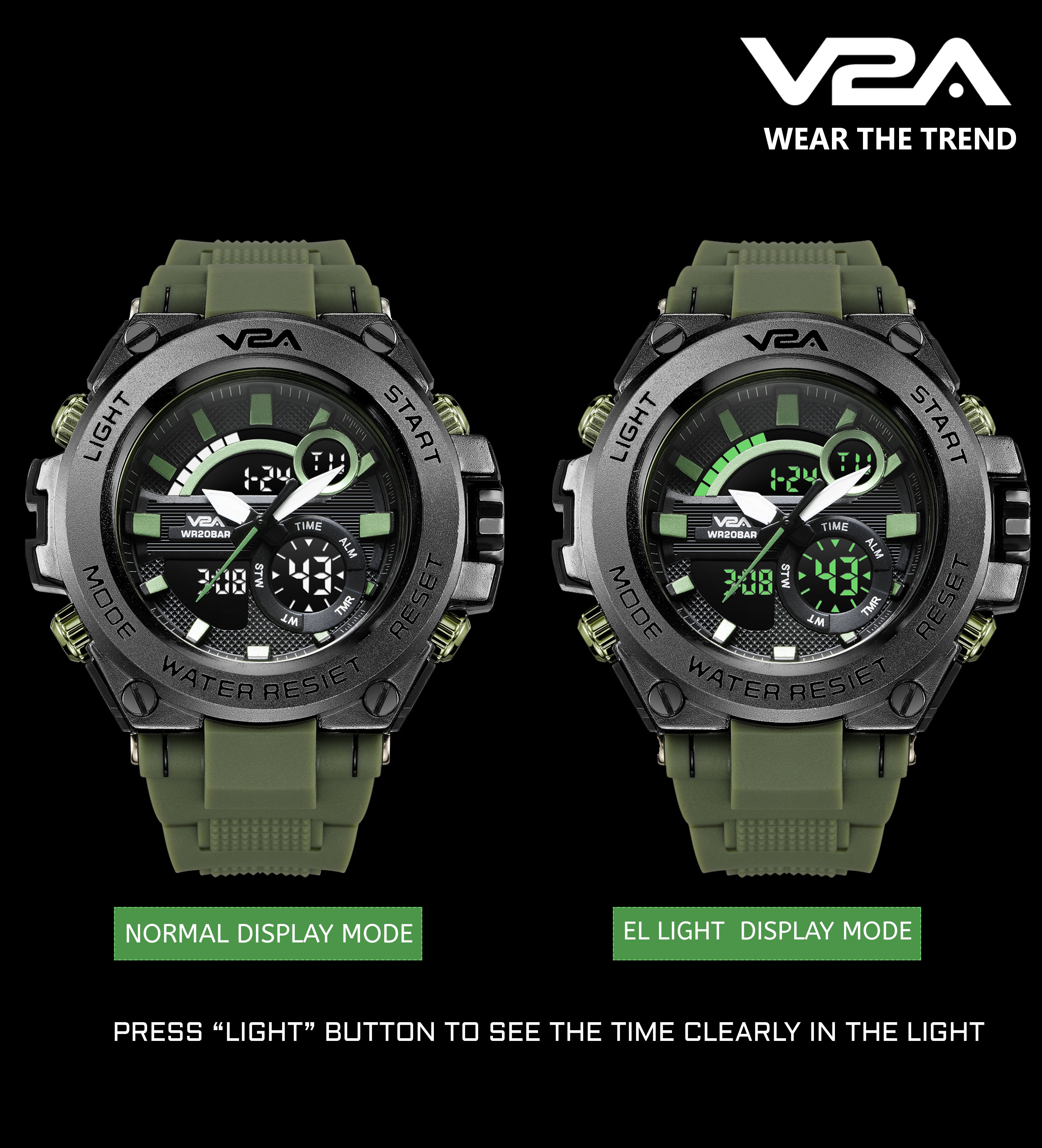 V2A Watch ⌚ (ʙᴇꜱᴛ Qᴜᴀʟɪᴛʏ & ʙᴇꜱᴛ ꜱᴇʀᴠɪᴄᴇꜱ) Model Catagory: 𝐀𝐧𝐚𝐥𝐨𝐠𝐮𝐞  𝐀𝐧𝐝 𝐃𝐢𝐠𝐢𝐭𝐚𝐥 𝐖𝐚𝐭𝐜𝐡 🌀 Analog + Digital 🕳️ Handlex Glass  ⚡Backlight ✔️… | Instagram